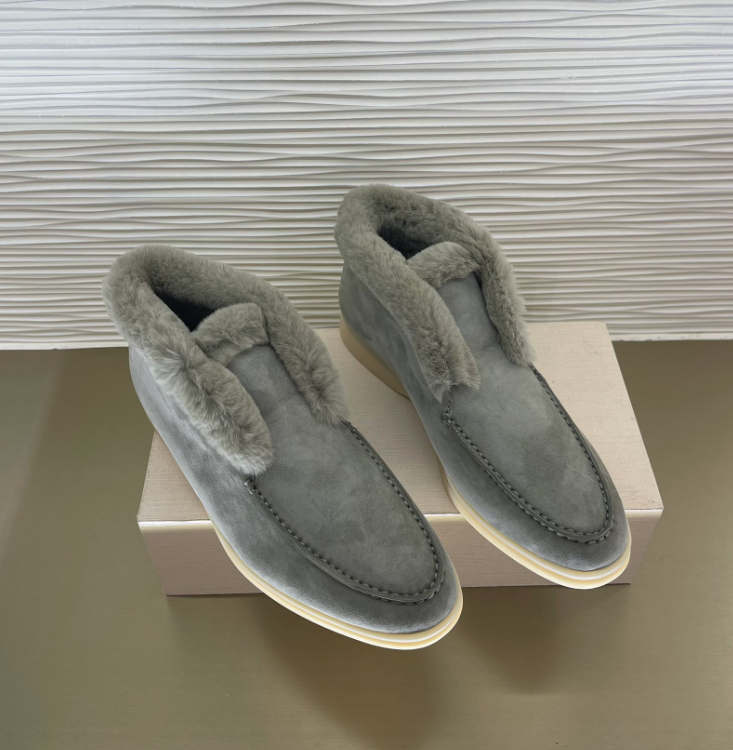 Designer flats Ankle Boots Men's shoes Loafer snow boot Wool Warm Round Toe Fleece Ladies Fashion Snow Boots Comfort fur Loafers Single Casual