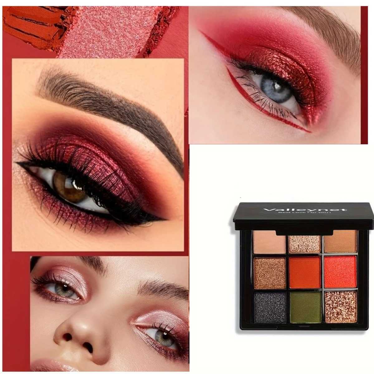Slightly Drunk Red Wine 9-Color Eye Shadow Palette Pearlescent Matte Metal Texture Long-Lasting Waterproof Sweat ProofT251122-image-1085631030