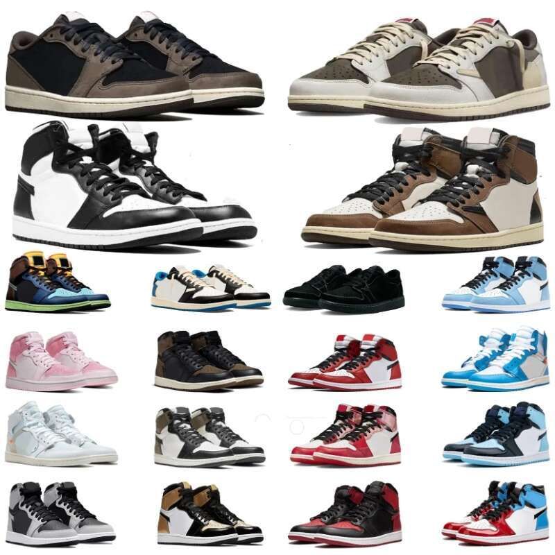 2025 basketball low hihg shoes mens women sneakers reverse mocha low black canary pony pink veet brown chicago designer trainers big size low hihg c