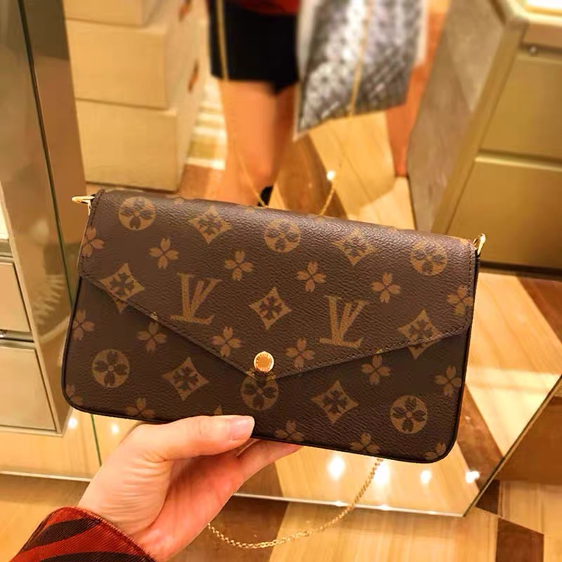TOP Bags 3Pcs Set Top Designer Wallet Shoulder Women Classic Flower Bag Leather Clutch Tote Messenger Bags With Gifts Box