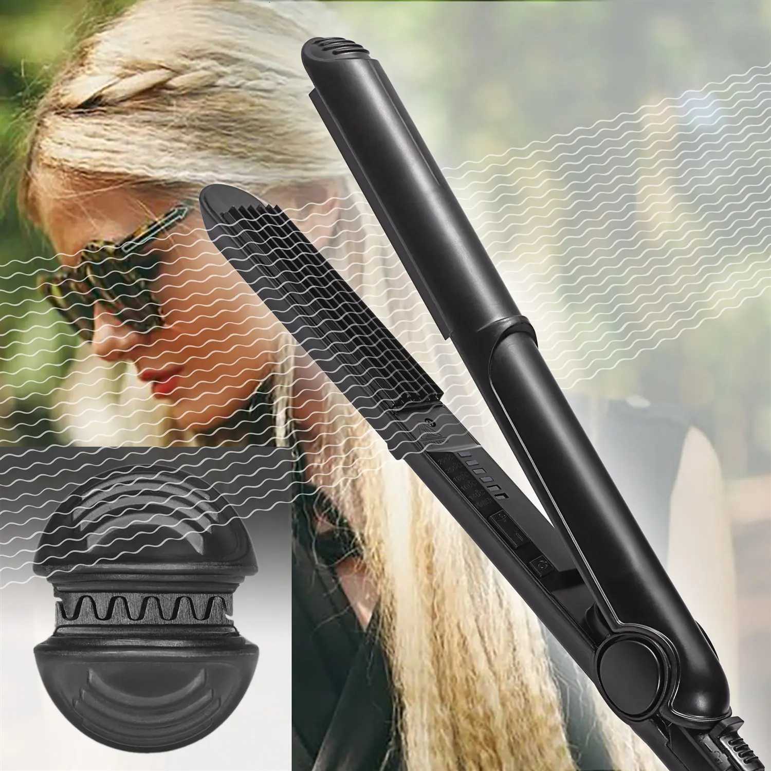 1 Ceramic coated Deep Narrow Teeth Hair Crimper Zigzag Hair Volumizer Gaufre Hair IronT251122-image-1085674756