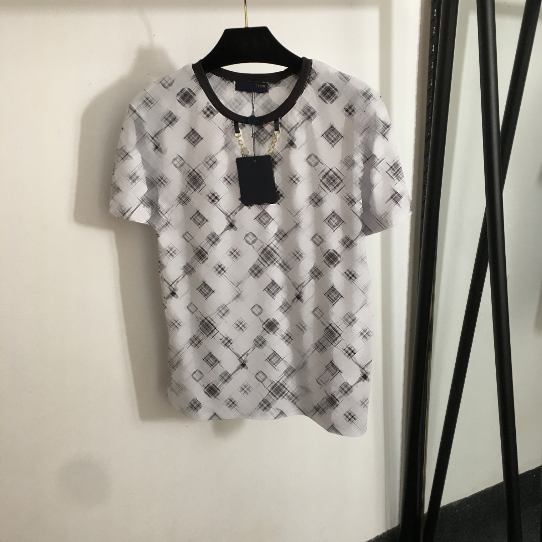 t-shirt designer women brand clothing girl summer shirt fashion printing logo T-shirt ladies chain decoration short sleeved shirt lady t-shirt Apr 2