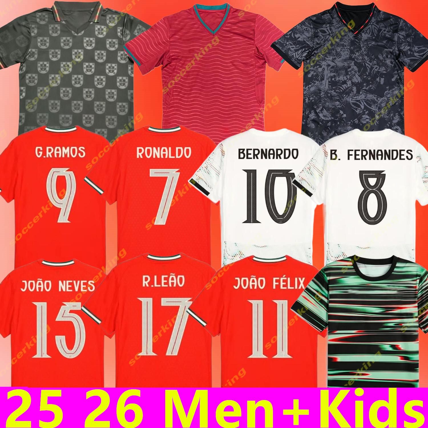 25 26 Ronaldo JOAO FELIX Portugal soccer jerseys 2025 RUBEN NEVES Portuguese football shirt BERNARDO BRUNO FERNANDES camisa de futebol men women-image-954027820