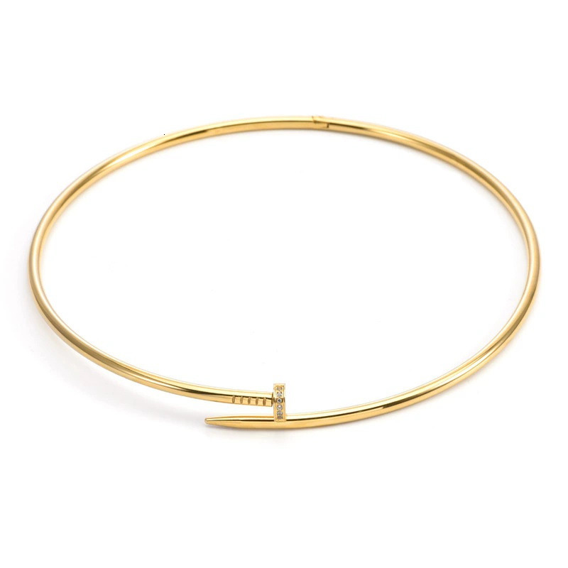 Colliers Pendentif Médaillons Collier de clous de créateurs européens et américains Collier de diamant créatif pour hommes et femmes Collier de c