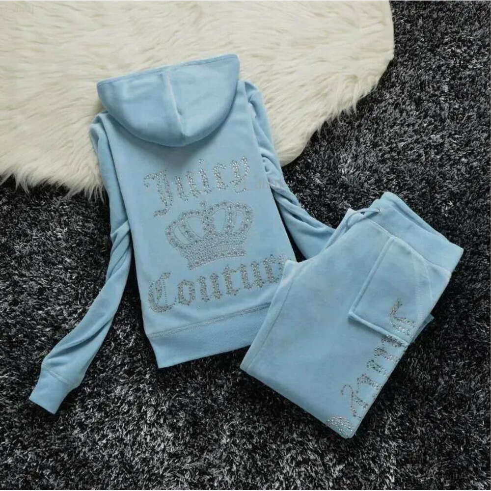 Juicy Cotoure Tracksuit Womens Casual Sports Yoga Suit 2025 Velour Spring Autumn Sportswear Twopiece Fashion Suit Velvet Women Fashion Classic Juicy