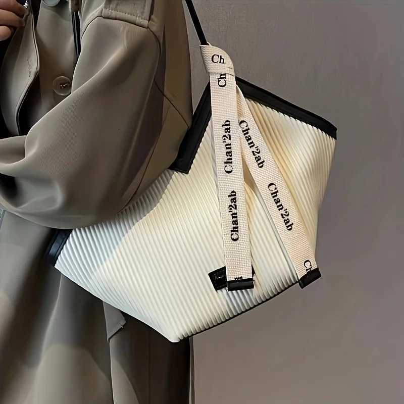 Femmes lignes verticales rétro polyvalent loisirs déplacements sacs à bandoulière tendance grande capacité sac à bandoulière été nouveau TideXJ25