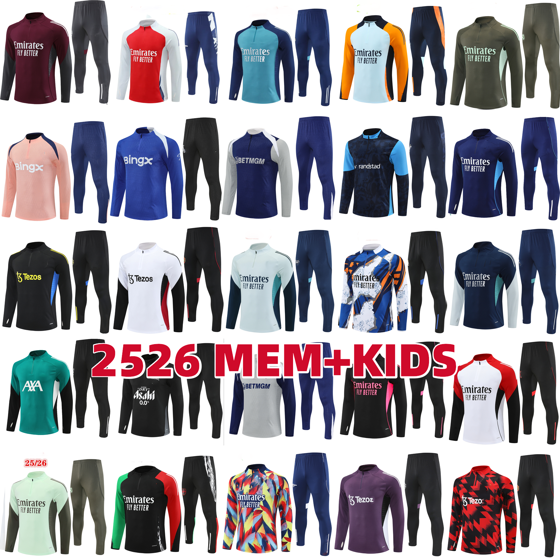 25 26 soccer tracksuit Men and kids kit 2025 football tracksuit training suit jogging Survetement football chandal futbol 223-image-877627820