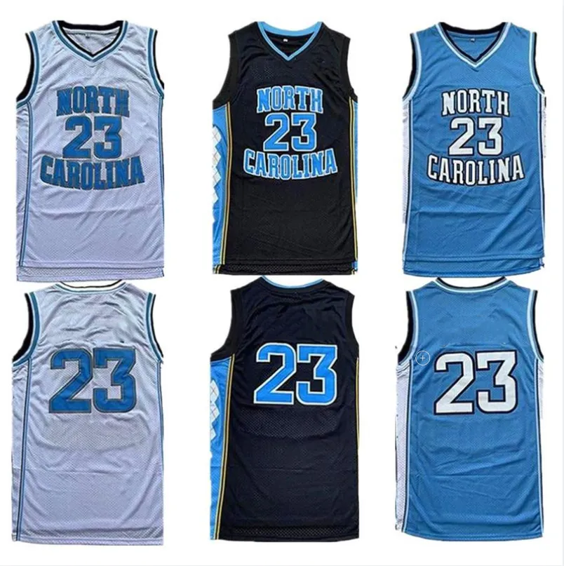 North Carolina Tarr Heels Basketball Jerseys Stitched Michael Jersey UNC College Wear Black White Blue shirt