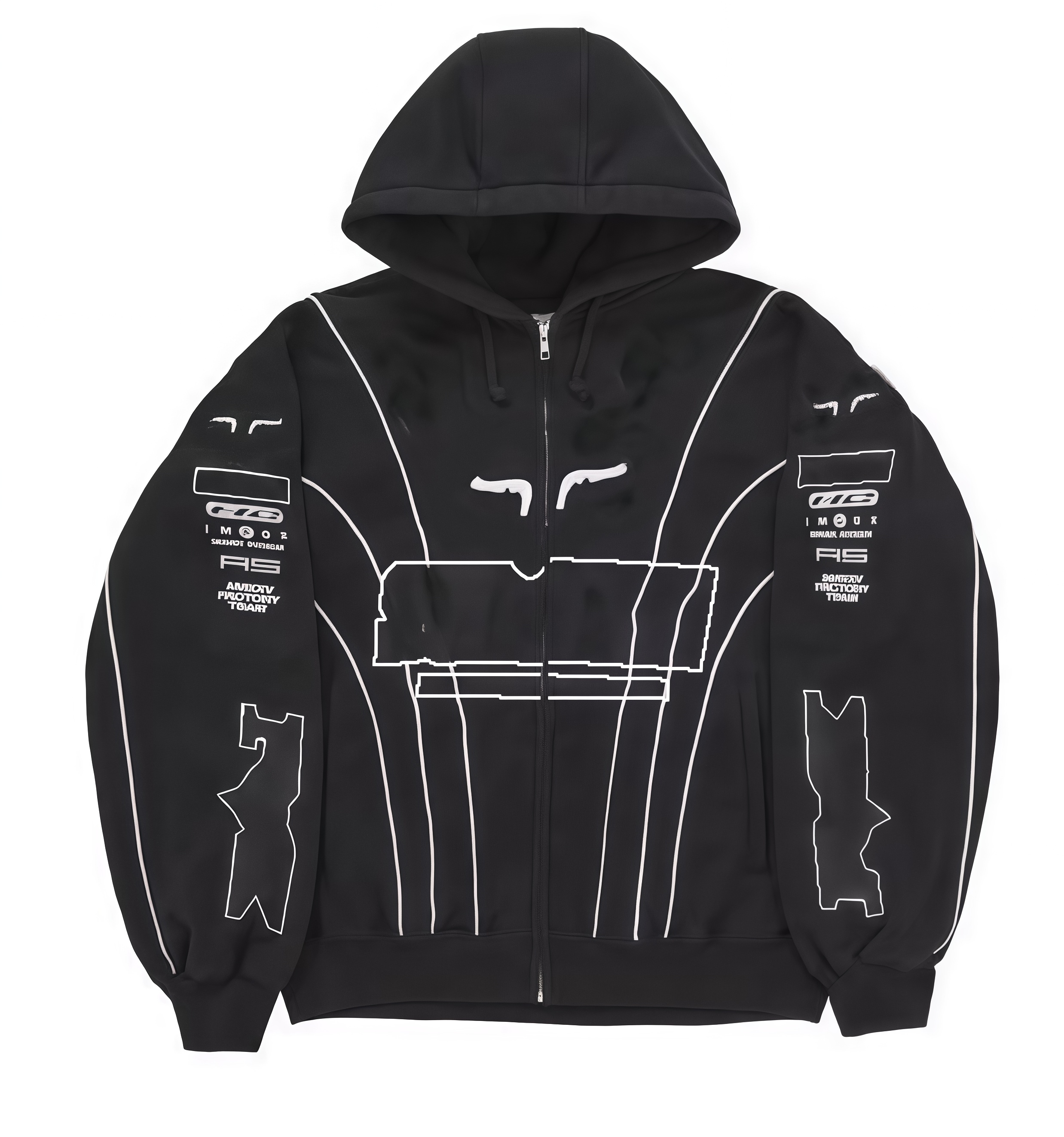 Nouveau sweat à capuche de moto 2025 avec personnalisation du logo de l'équipe disponible dans un style assorti