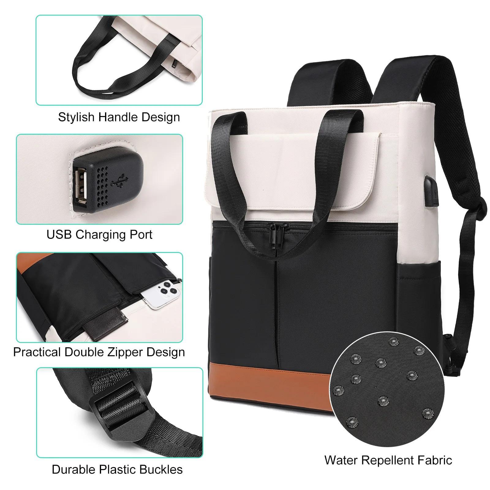 Laptop Womens Bag Bkpk Sool Bkpk Large Capity Nylon Waterpro Color MatOutdoor Fashion Handbag With USB 250420 M260805