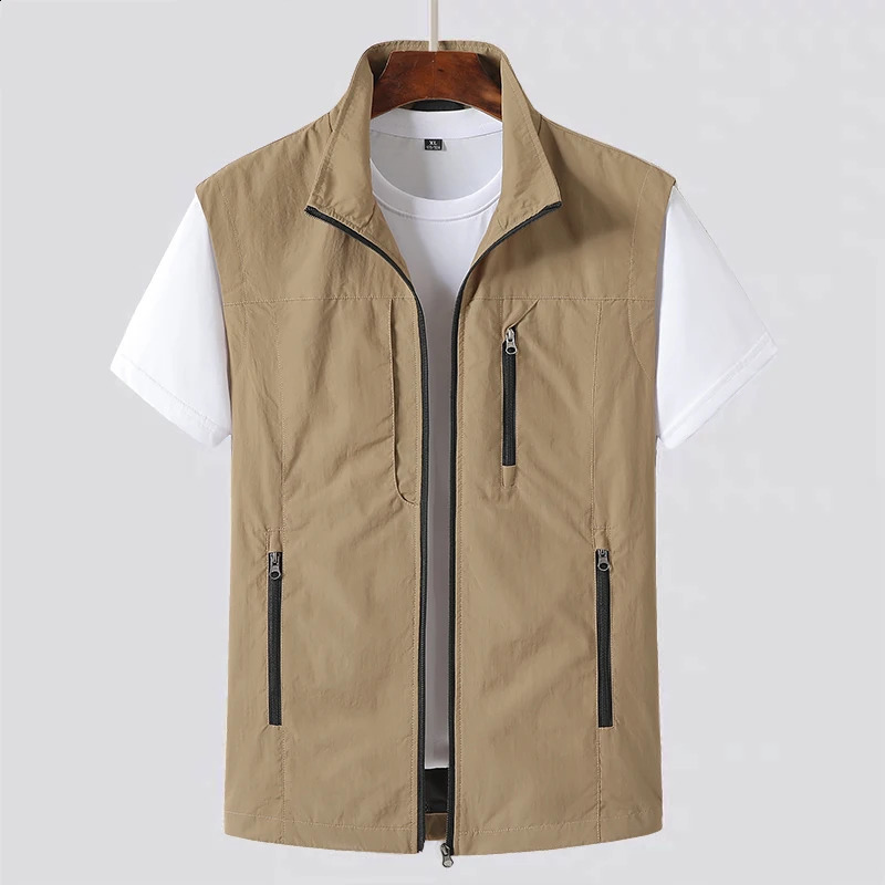 Fan Air Conditioning Vests For Men USB Charging Cooling Vest Summer Mens Ice Delivery Vest Worker Outdoor Camping Fishing Wear 250423