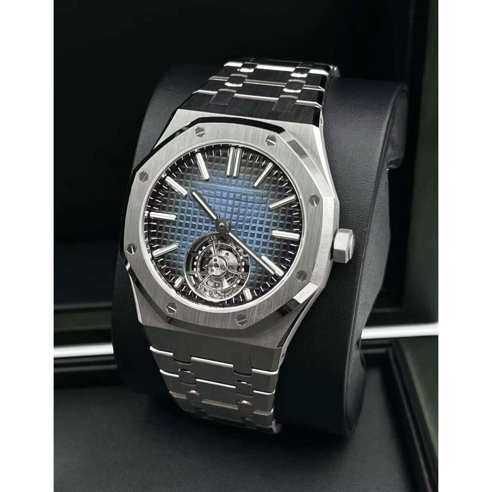 Prix de gros APS 41MM Cal.2965 Mouvement Tourbillon Automatique Mécanique Saphir Luxe Designer Montres En Acier pour Hommes Livraison Gratuite