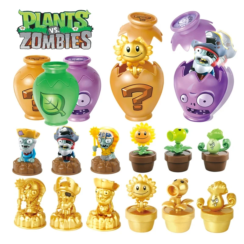 12pcs Blind Box 2 Licensed Crock Pot Mystery Box Peashooter Sunflower Action Figure Collectible Role Play Toys Bulk Stock Kids Birthday Gifts K26-image-1098416477