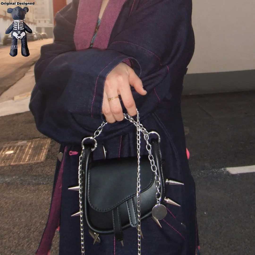 Sac à bandoulière Y2K pour les femmes Sac de selle décontractée et décontractée Sac en forme de croix Portefeuille sexy et à la mode pour les fil