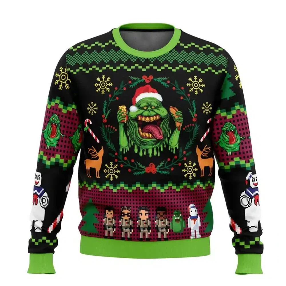 Bustin Noël Ghostbusters Laid Noël Pull Dessin Animé Anime Femmes Hommes Pull Top 2026 Couple Sweat À Capuche Sweatshirt251120