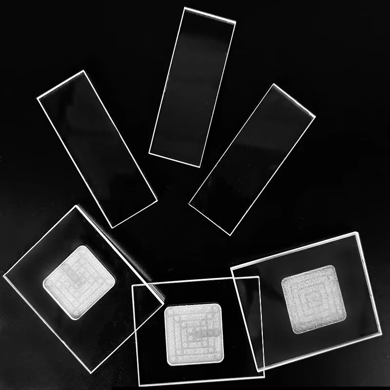 Wholesale XRD Sample tank test Sheet Carrier Chip Slotted Quartz Glass Sheet Sample tank-image-1085794138