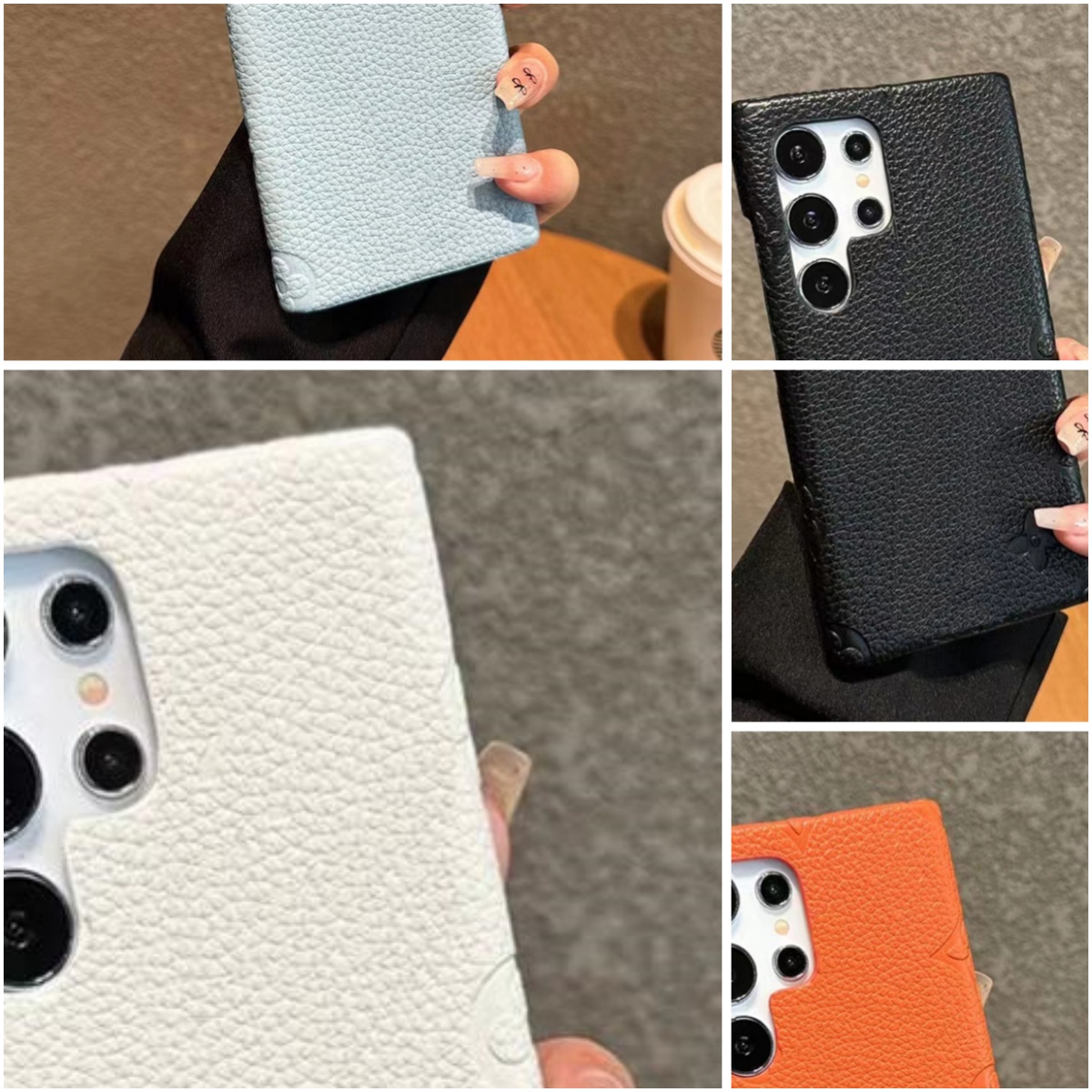 Fashion Designer Phone Case for iphone 16 16pro 15 15pro 14 14pro 13 13pro 12 pro max Leather Pattern Phone Case with Samsung S22 S23 S24 S25 ult-image-658276610