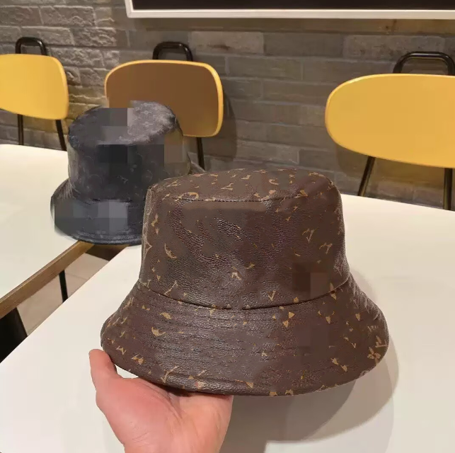 Designers Bucket Hats L V Sun Protection Cap Stylish Leather Wide Brim Hats French style Sun Hats baseball cap Brown Flower Bucket hats Unisex Caps