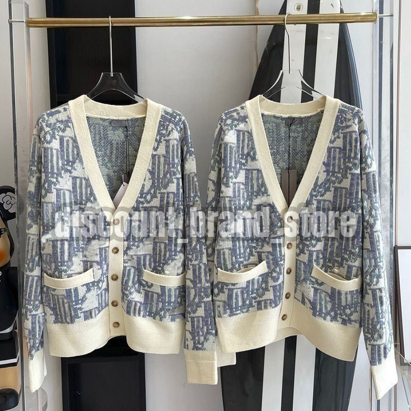 Nouveau printemps pull Couple Cardigan tricoté Cardigan pull ample concepteur pull de luxe lettre pull C1