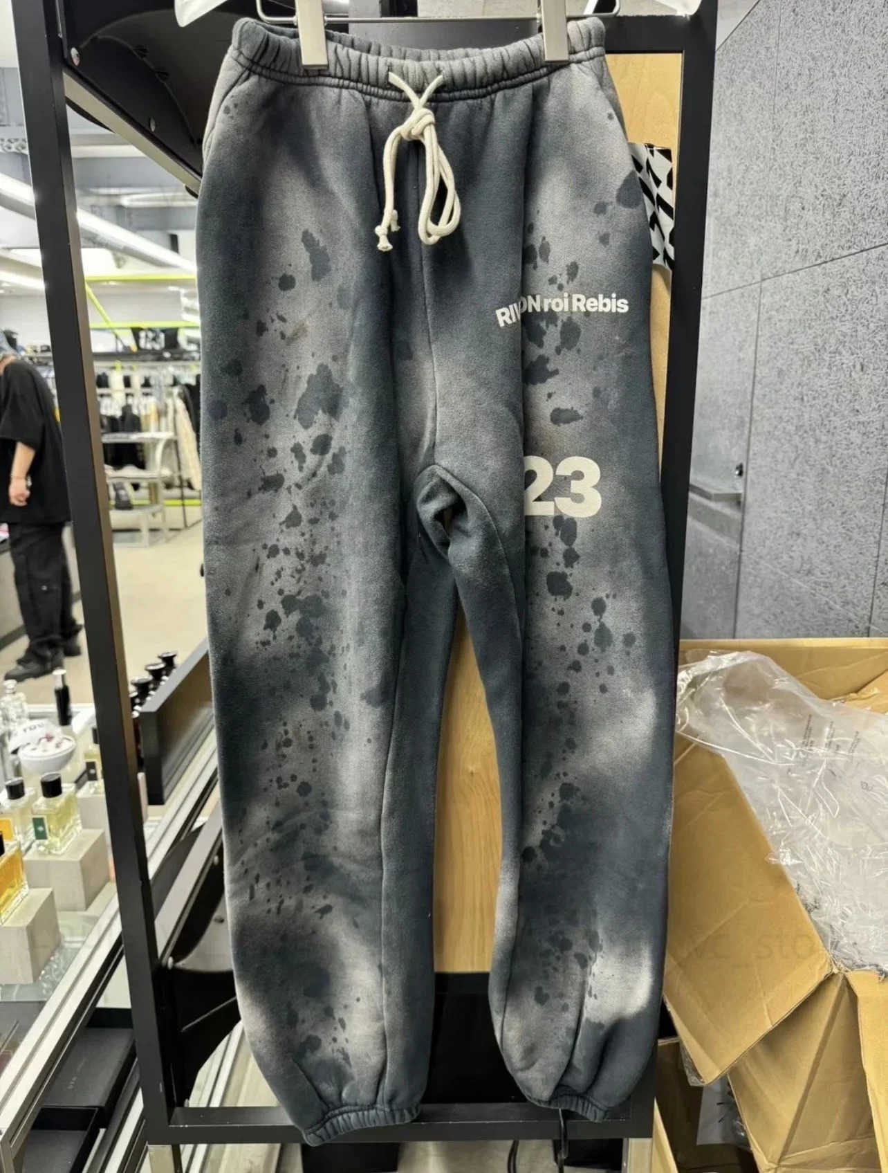 Stain RRR123 Heavy Fabric Wash Do Old Drawstring Elastic Casual Sports Loose Pants Men Women Winter Autumn Trousers Track Pants T251124