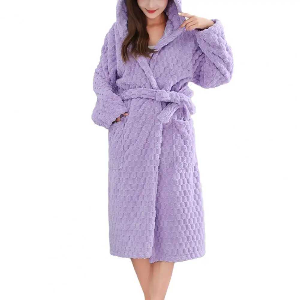 Loungewear Trendy Large Size Autumn Winter Bathrobe Soft Women Nightgown Plush for Home C251124-image-1085913650