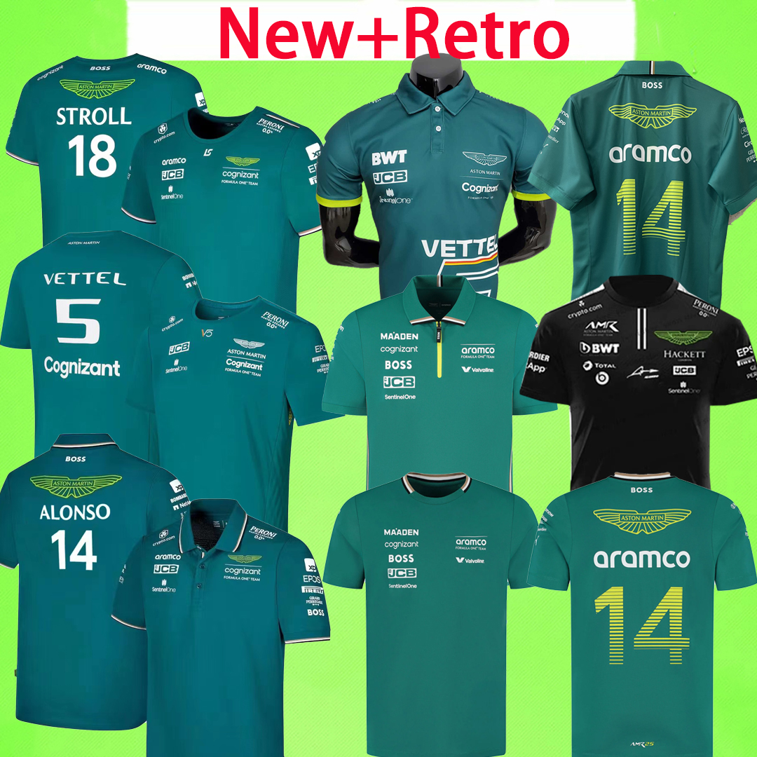 NEW 22 23 24 25 26 27 Aston jerseys Martin Men kids kit Maillot de shirts T home away 2023 2024 2025 2026 2027 GREEN racing suit retro vest S-5XL so