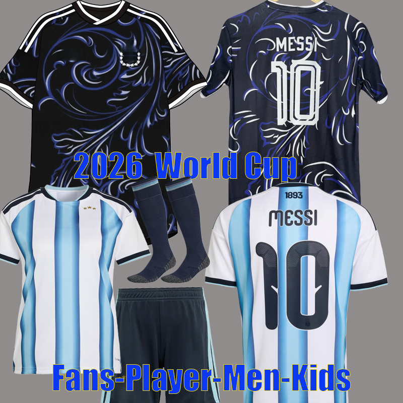 24 25 Argentina Soccer Jerseys Fans Player Version Mac Allister Dybala di Maria Martinez de Paul Maradona Men kids Football Shirt-image-864751063
