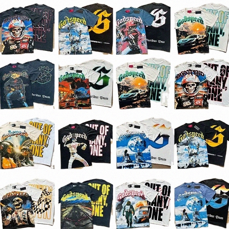godspeed shirt designer t shirt High Quality Hip Hop Men's Women's polo Summer Fashion T-shirt Wash lettering casual street wear EU Siz-image-992259789