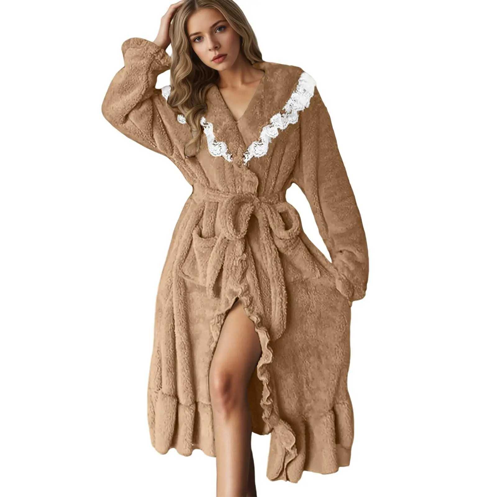 Lightweight House Coat Long Sleeved Bathrobe Pajamas Womens Dressing Gown Womens Bathrobe Pajamas Fashion Winter Pajamas C251124-image-1085913735