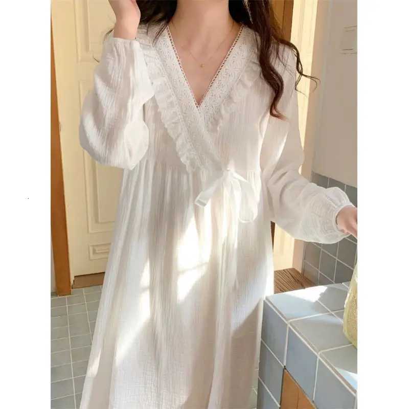 New Autumn Winter Bathrobe Nightgown Home Clothes Lace Pajamas Women Sleep Shirts Night Woman Robe With Feathers Pajama Pyjamas C251124-image-1085913518