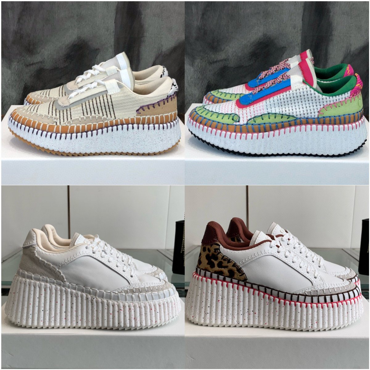 Designer nama sneaker mode femmes chaussures décontractées basses aides hautes plate-forme sportive maille nappa cuir petite chaussure blanche ta