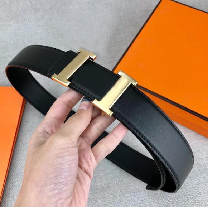 Belts Fashion Women Genuine Leather High Quality Gold Buckle Best Matching Dress Jeans for women H250113 WZ369-image-891745028