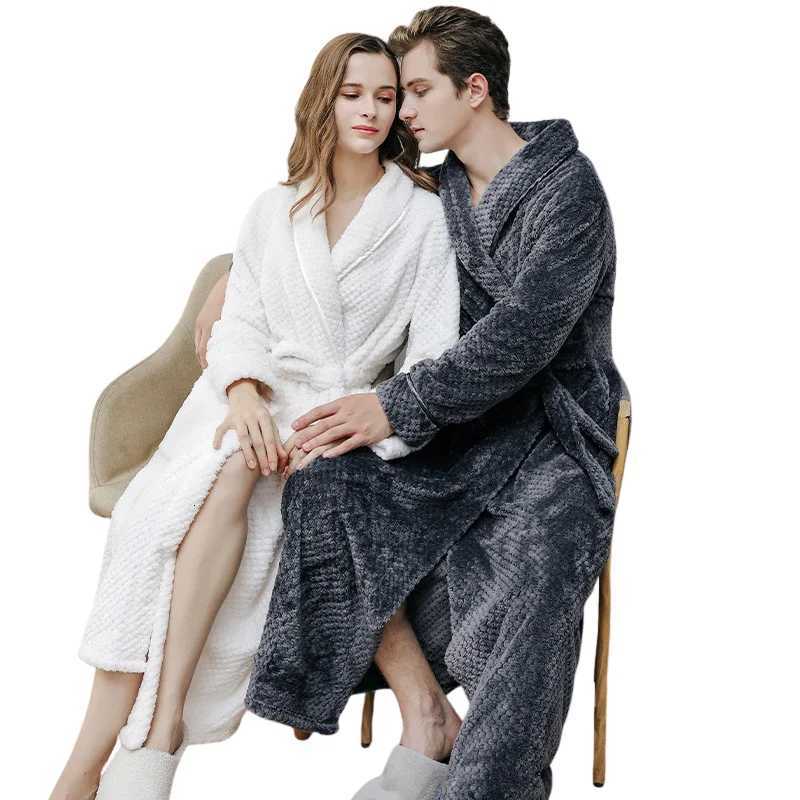 Luxury Fleece Bathrobe Personal Custom Big Size White Gray Red Unisex Man Woman Bath Robe for Comfortable Home Wear C251124-image-1085912762