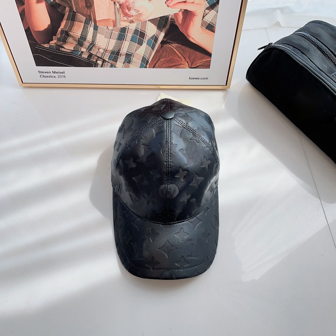 Women&#039;s Spring and Summer Baseball Cap Artist Leather Solid Colorful Letter Flower Printed Casquette Outdoor Versatile Single Item Designer-image-940240970