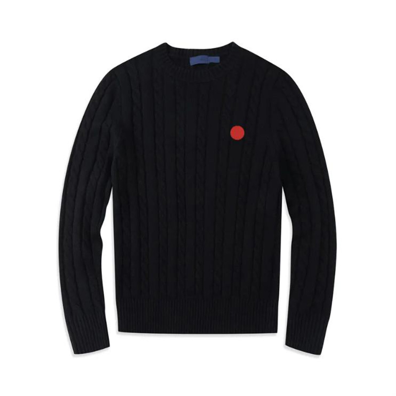 Polo Round Men's Designer Embroidery Neck Cardigan Knitted Sweater Casual Business Warm Comfortable Quarter Zip Jacket Knitwear Men Women
