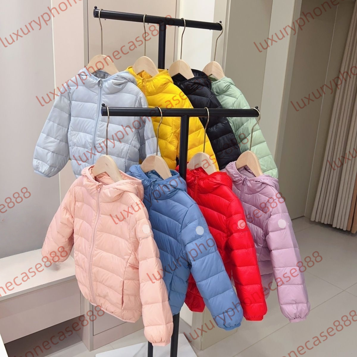 Designer Kid Hooded kids puffer jacket Luxury Dopamine color Kids Design M Embroidered Badge Thick Warm Outdoor fashion and leisure kids designer-image-1085827892