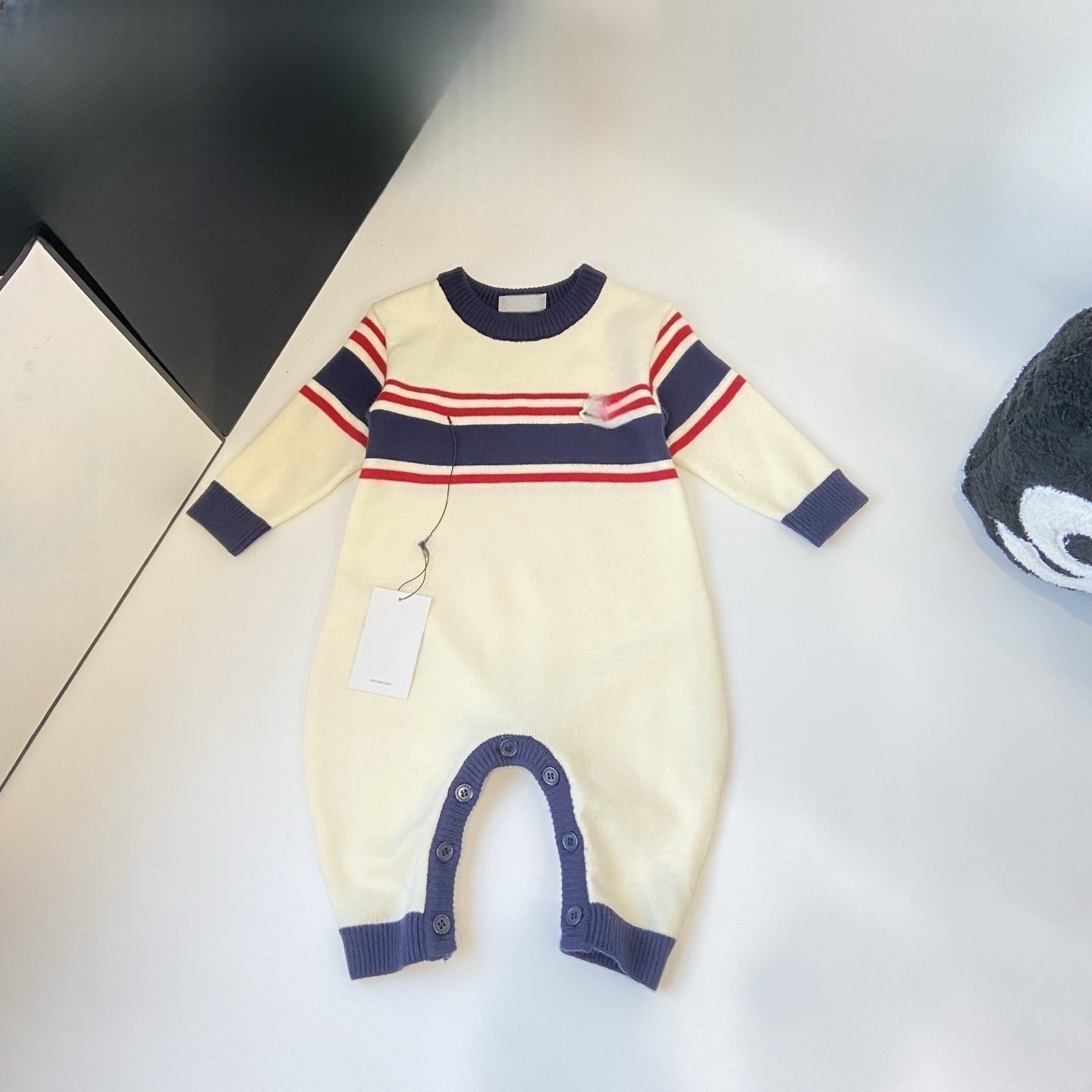 Designer Baby Brand Rompers Fashion infant stripe knitting Long Sleeve Jumpsuits Toddler long sleeve knitted Onesies Newborn contrast color sweater