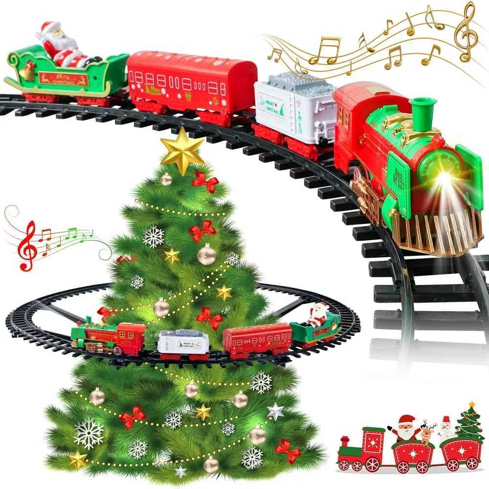 VATOS Hanging Christmas Train Set Toy Light and Sound Train Around Christmas Tree Decoration Gift Indoor Home Toys for Kids L251122MVH1-image-1085812933