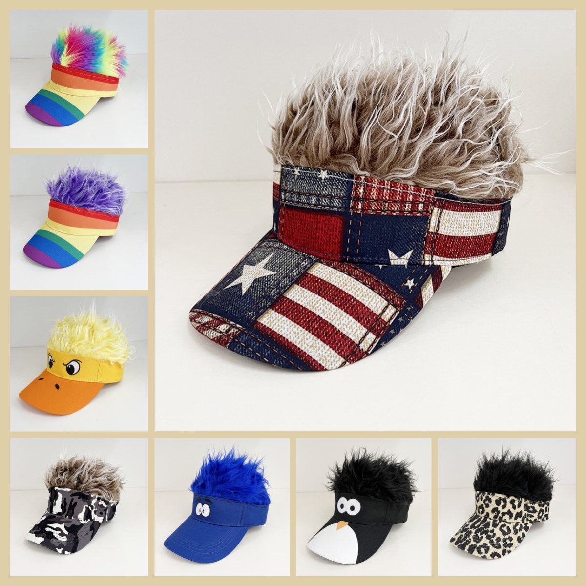 Simulated wig baseball cap Y2K designer beanie bonnet winter hat luxe mens beanie designer winter hat beanie men hats designers women Street persona