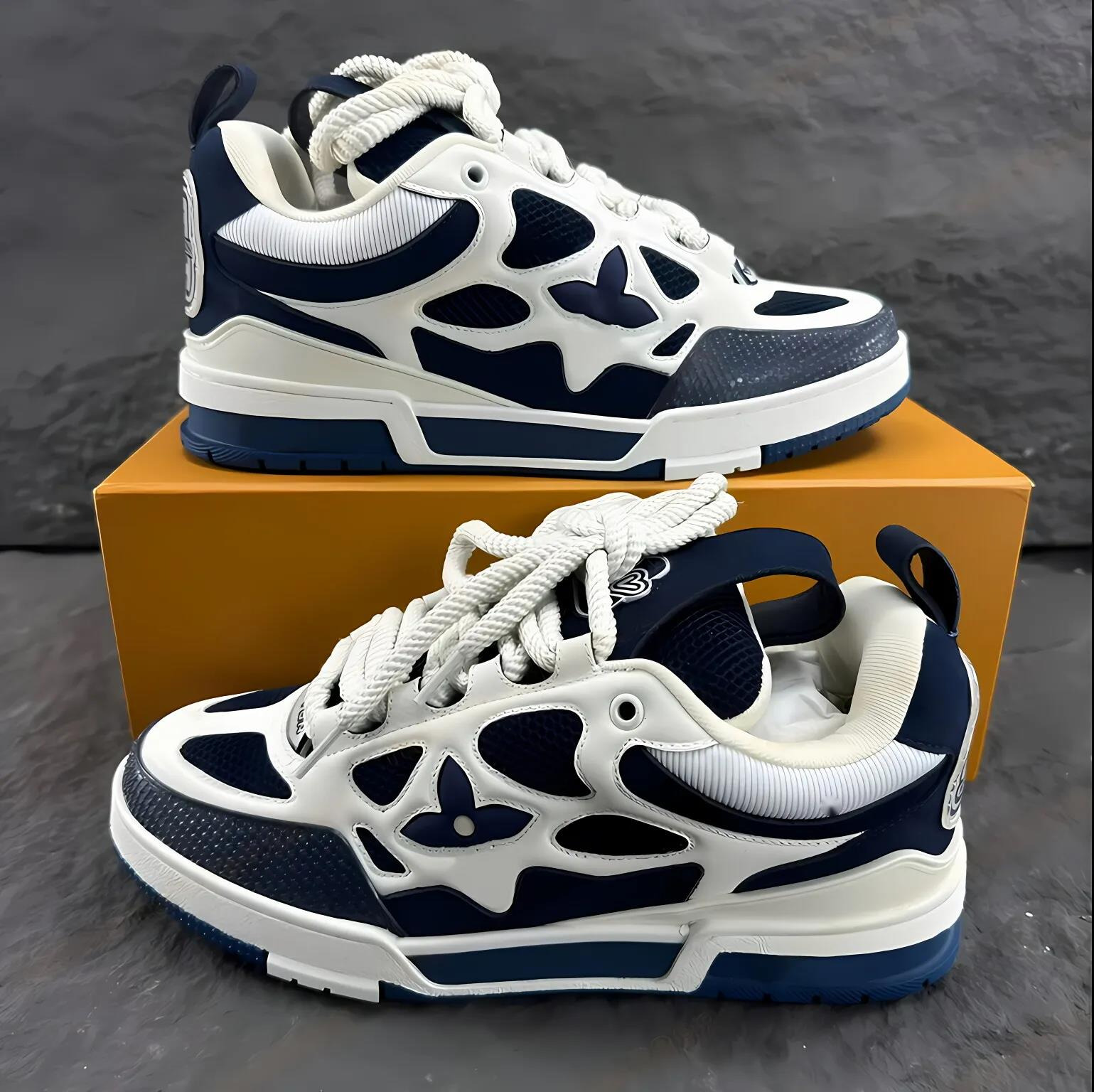 Designer skate sneakers mens womens trainers sneakers casual runner shoe outdoor leather skates tennis classics fashion women men shoes size 36-46