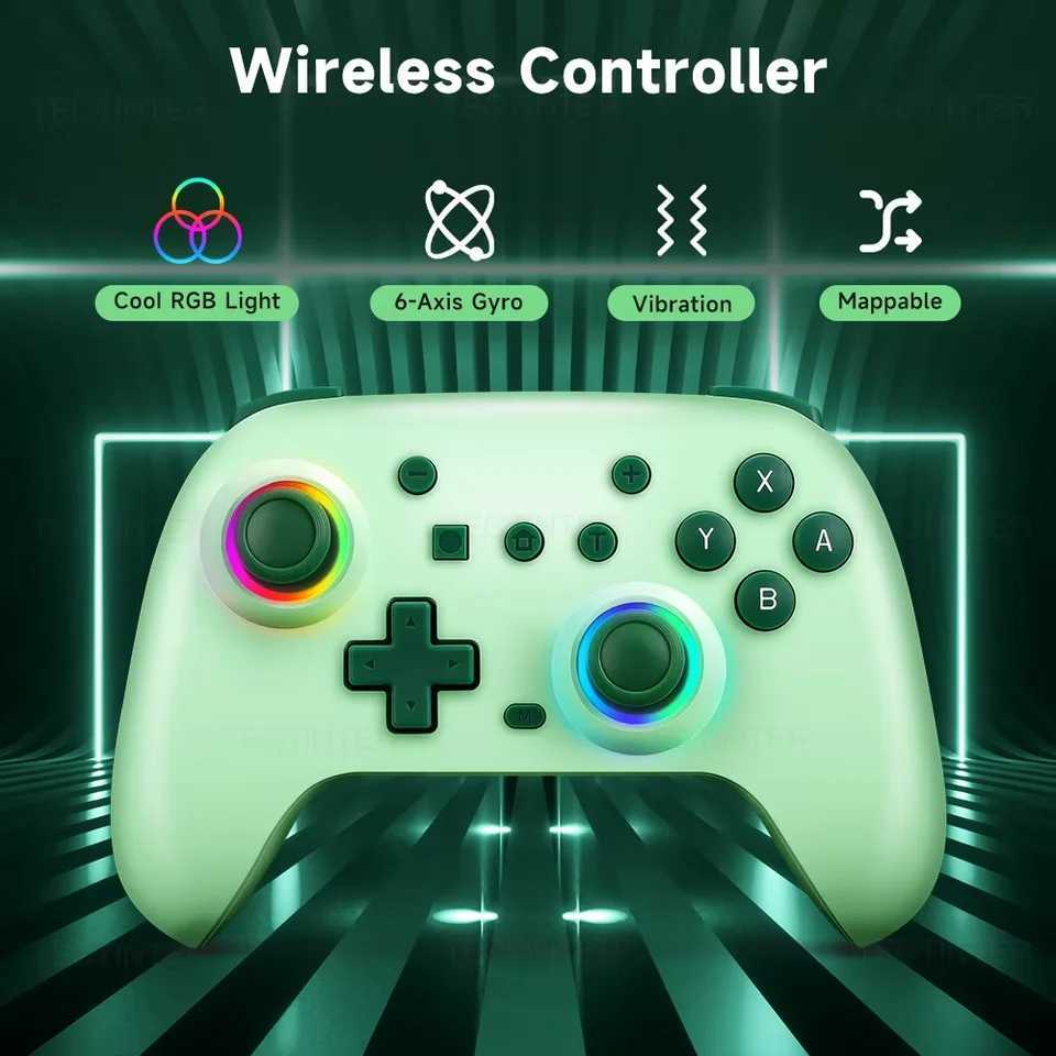 RGB Hall Effect Wireless Controller For Switch/Switch 2/Android Gamepad PC Joystick Joypad Controle with Turbo Function H251125-image-1086031083