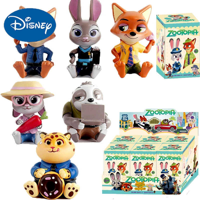 Disney NEW 2025 Zootopia Series Blind Box Trendy Cartoon Seated Blind Box Model Toy Anime Desk Ornament Kids Christmas Gifts H251125-image-1085972393