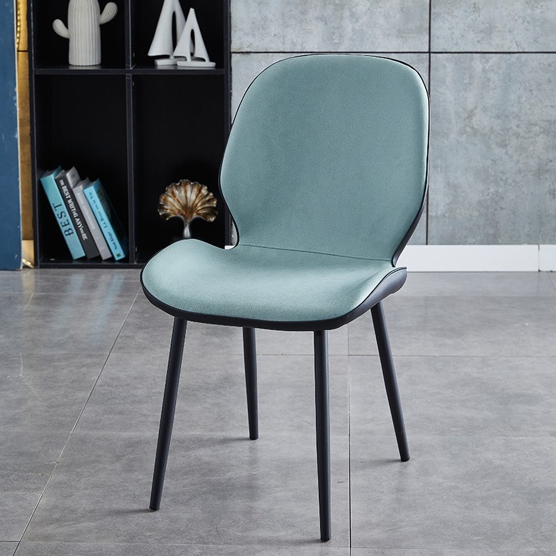 Dining chair Minimalist Metal frame minimalist Upholstered dining Fabric-upholstered minimalist chair-image-1085897208