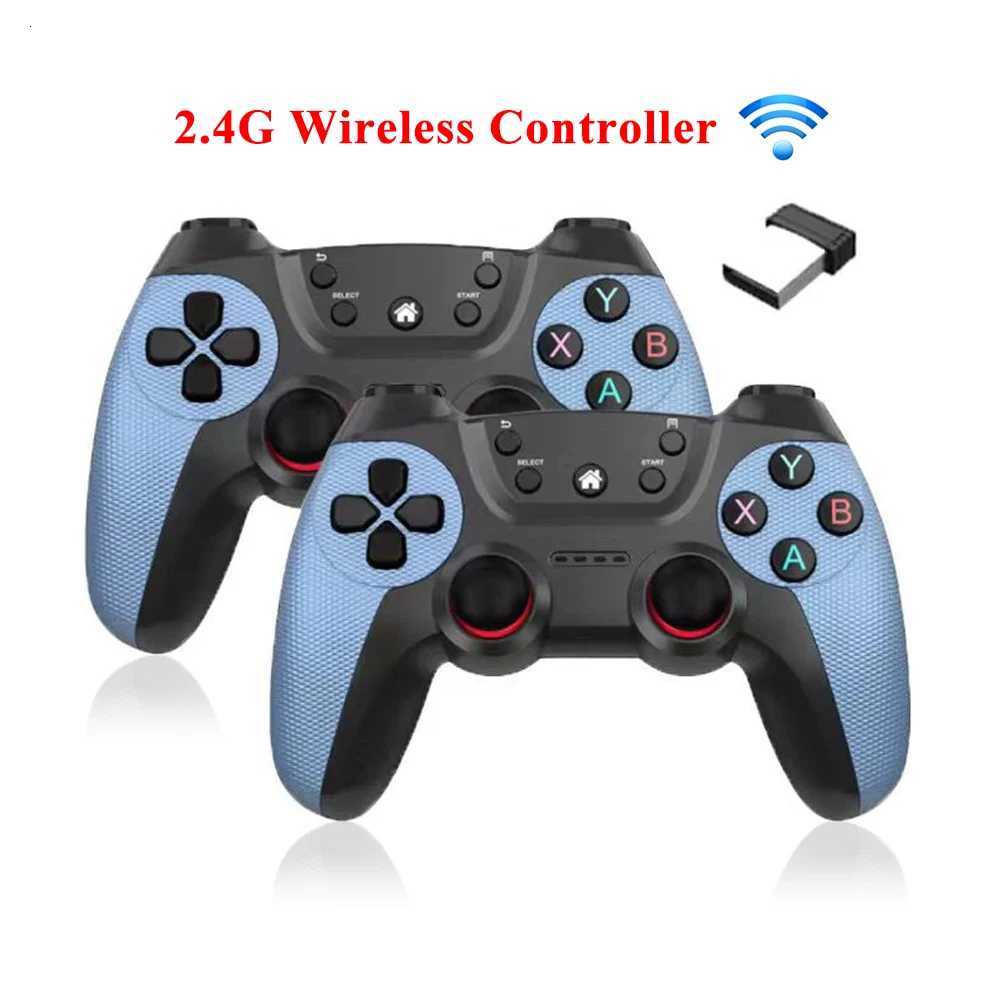 New Arrival 24G Wireless Double Game Controller Video Game For Game Box Game Stick PC Smart TV Box 24G Gamepad Joystick H251125-image-1086032265