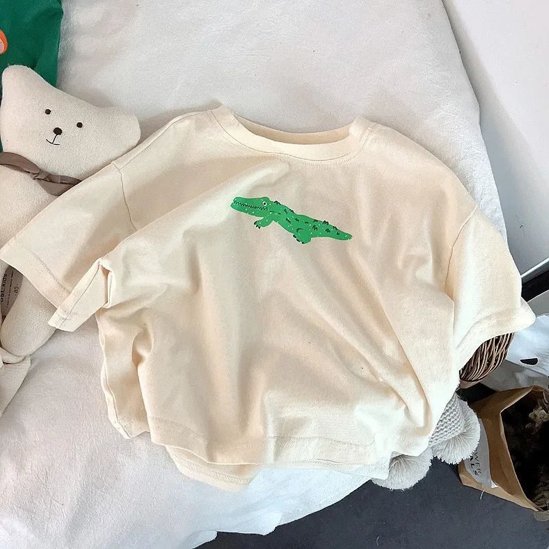 Garde-robe d'automne pour enfants W220 : costume unisexe confortable sur le thème des dessins animés en tissu de coton de haute qualité
