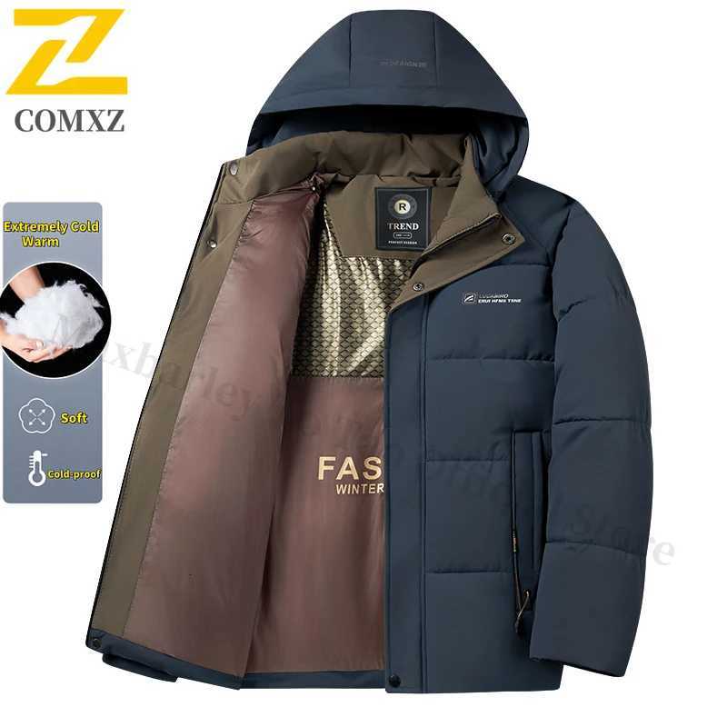 2025 New Winter Parka Mens Classic Fashion Windproof Warm Down Cotton-padded Jacket Male High Quality Detachable Hooded Coat X251125
