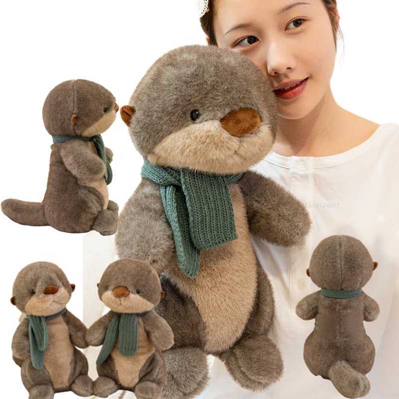 New 26/40cm simulation scarf otter soft doll throwing low toy he decorates fun baby birthday Christmas gift Y250425 W260306-image-1096681019