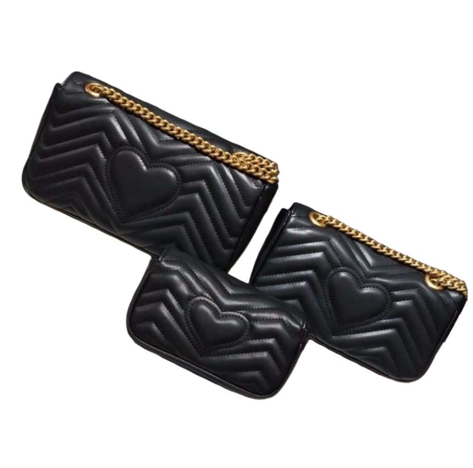 High quality leather woman shoulder bag Original box handbag women purse famous designer luxury fashion three sizes black pink white red