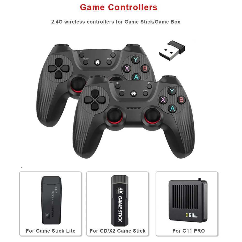 High quality 24G Wireless doubles game Controller For M8/GD10/G11 Pro/X2 Game Stick for Linux/Android phone gamepad Joystick H251125-image-1086032358
