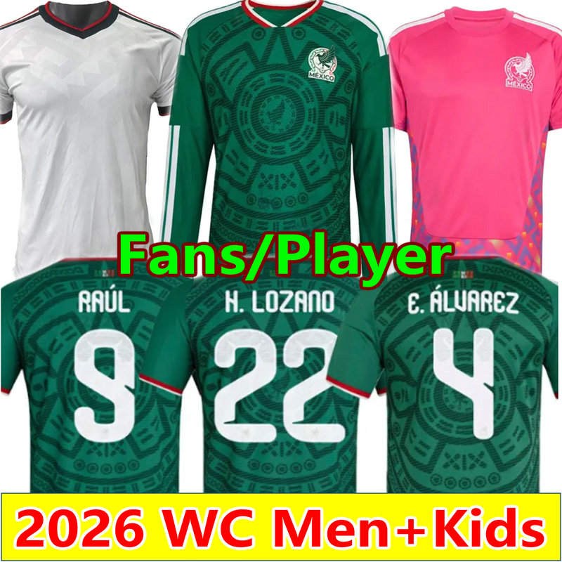 2026 Mexico Soccer Jersey 26 27 H. LOZANO CHICHARITO A. GUARDADO S. JIMENEZ National Team A.VEGA G.OCHOA goalkeeper long sleeve Football Shirt me-image-940756467